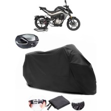 Cf Moto 250 Nk Arka Çanta Uyumlu Siyah Motosiklet Branda Su Geçirmez Dayanıklı Kumaş