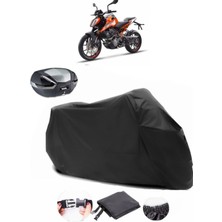 Ktm 125 Duke Arka Çanta Uyumlu Siyah Motosiklet Branda Su Geçirmez Dayanıklı Kumaş