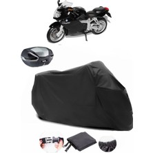 Bmw K 1200 S Arka Çanta Uyumlu Siyah Motosiklet Branda Su Geçirmez Dayanıklı Kumaş