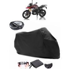 Bmw G 310 Gs Arka Çanta Uyumlu Siyah Motosiklet Branda Su Geçirmez Dayanıklı Kumaş