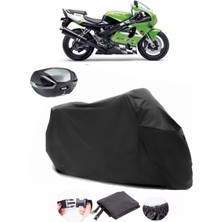 Kawasaki Zx-7 R Arka Çanta Uyumlu Siyah Motosiklet Branda Su Geçirmez Dayanıklı Kumaş