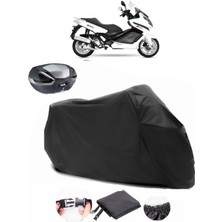 Yuki QM250T Maximum Arka Çanta Uyumlu Siyah Motosiklet Branda Su Geçirmez Dayanıklı Kumaş