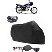 Honda Cb 125 Ace Arka Çanta Uyumlu Siyah Motosiklet Branda Su Geçirmez Dayanıklı Kumaş