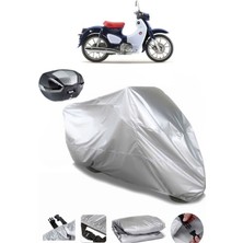 Honda Super Cub C125 Arka Çanta Uyumlu Motosiklet Brandası Lüx Kalite Motor Brandası