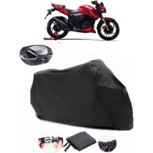 Tvs Apache Rtr 200 Arka Çanta Uyumlu Siyah Motosiklet Branda Su Geçirmez Dayanıklı Kumaş