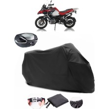 Bmw R 1200 Gs Adventure Uyumlu Arka Çanta Uyumlu Siyah Motosiklet Branda Su Geçirmez Dayanıklı Kumaş