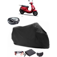 Stmax Bravo 50 Arka Çanta Uyumlu Siyah Motosiklet Branda Su Geçirmez Dayanıklı Kumaş