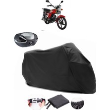 Autolion Yuki Yk 100-B Arka Çanta Uyumlu Siyah Motosiklet Branda Su Geçirmez Dayanıklı Kumaş