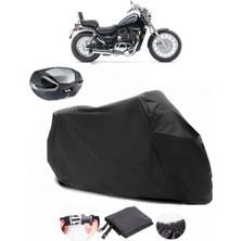 Suzuki Vs 800 Intruder Arka Çanta Uyumlu Siyah Motosiklet Branda Su Geçirmez Dayanıklı Kumaş