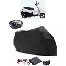 Autolion Stmax Viva 80 Arka Çanta Uyumlu Siyah Motosiklet Branda Su Geçirmez Dayanıklı Kumaş