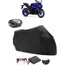 Yamaha Yzf R25 Abs Arka Çanta Uyumlu Siyah Motosiklet Branda Su Geçirmez Dayanıklı Kumaş