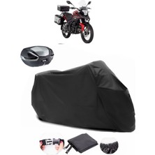 Mondial RX3I Evo-Abs Arka Çanta Uyumlu Siyah Motosiklet Branda Su Geçirmez Dayanıklı Kumaş