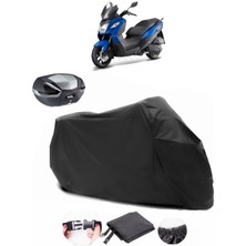 Sym Joymax Z 250 Arka Çanta Uyumlu Siyah Motosiklet Branda Su Geçirmez Dayanıklı Kumaş