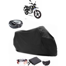 Yuki Yk 150-9 Goldfox Arka Çanta Uyumlu Siyah Motosiklet Branda Su Geçirmez Dayanıklı Kumaş