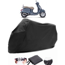 Vespa Gts 150 Abs Siyah Motosiklet Branda Su Geçirmez Dayanıklı Kumaş