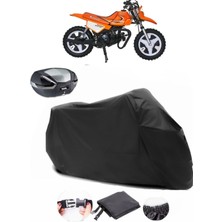 Kanuni Mini 50 Arka Çanta Uyumlu Siyah Motosiklet Branda Su Geçirmez Dayanıklı Kumaş