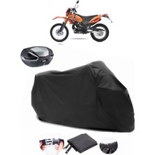 Yuki YK250GY-7 Izci Arka Çanta Uyumlu Siyah Motosiklet Branda Su Geçirmez Dayanıklı Kumaş