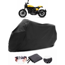 Ducati Scrambler Full Throttle Siyah Motosiklet Branda Su Geçirmez Dayanıklı Kumaş
