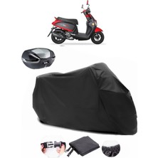 Autolion Stmax Roma 50 Arka Çanta Uyumlu Siyah Motosiklet Branda Su Geçirmez Dayanıklı Kumaş