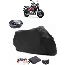 Benelli Bn 302 Arka Çanta Uyumlu Siyah Motosiklet Branda Su Geçirmez Dayanıklı Kumaş