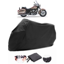Kawasaki Vn 1500 Classic Tourer Siyah Motosiklet Branda Su Geçirmez Dayanıklı Kumaş