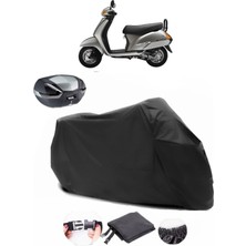 Honda Activa 100 Arka Çanta Uyumlu Siyah Motosiklet Branda Su Geçirmez Dayanıklı Kumaş