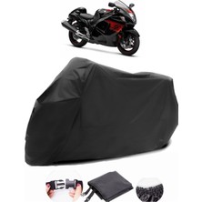 Suzuki Gsx-R 1300 Hayabusa Siyah Motosiklet Branda Su Geçirmez Dayanıklı Kumaş