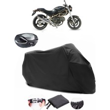 Ducati Monster 600 Arka Çanta Uyumlu Siyah Motosiklet Branda Su Geçirmez Dayanıklı Kumaş