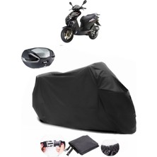 Keeway Arn 150 Arka Çanta Uyumlu Siyah Motosiklet Branda Su Geçirmez Dayanıklı Kumaş