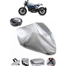 Ducati Scrambler Café Racer Arka Çanta Uyumlu Motosiklet Brandası Lüx Kalite Motor Brandası
