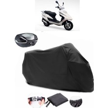 Asya Efsane Eco 100 Arka Çanta Uyumlu Siyah Motosiklet Branda Su Geçirmez Dayanıklı Kumaş