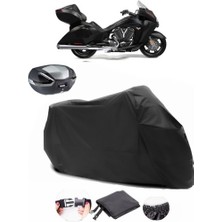 Victory Vision Tour Arka Çanta Uyumlu Siyah Motosiklet Branda Su Geçirmez Dayanıklı Kumaş