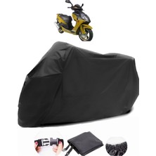 Yuki YK150T-20 Uyumlu Siyah Motosiklet Branda Su Geçirmez Dayanıklı Kumaş