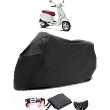 Vespa Primavera 50 Siyah Motosiklet Branda Su Geçirmez Dayanıklı Kumaş