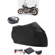 Regal Raptor Dd 250E-9 Arka Çanta Uyumlu Siyah Motosiklet Branda Su Geçirmez Dayanıklı Kumaş