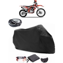 Yuki Dirty Paws Off Road Arka Çanta Uyumlu Siyah Motosiklet Branda Su Geçirmez Dayanıklı Kumaş