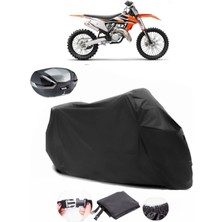 Ktm 125 Sx Arka Çanta Uyumlu Siyah Motosiklet Branda Su Geçirmez Dayanıklı Kumaş