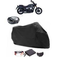 Mondial 250 Nevada Arka Çanta Uyumlu Siyah Motosiklet Branda Su Geçirmez Dayanıklı Kumaş