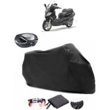 Piaggio X9 200 Arka Çanta Uyumlu Siyah Motosiklet Branda Su Geçirmez Dayanıklı Kumaş