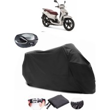 Peugeot Tweet 151 Arka Çanta Uyumlu Siyah Motosiklet Branda Su Geçirmez Dayanıklı Kumaş