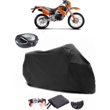 Kanuni Rx 125 Arka Çanta Uyumlu Siyah Motosiklet Branda Su Geçirmez Dayanıklı Kumaş