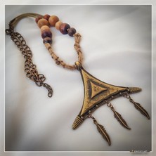 Z Jewelry Art Kashısh - El Yapımı Etnik Otantik Bohem Kadın Erkek Kolye - ZJA-K-0220