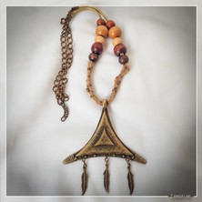 Z Jewelry Art Kashısh - El Yapımı Etnik Otantik Bohem Kadın Erkek Kolye - ZJA-K-0220