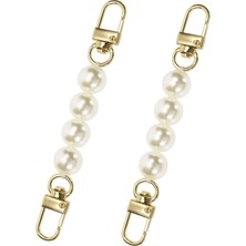 Emtory Home 15CM  Incili Çanta Askı Uzatıcı - 10-11CM Asma Kilit Model - Çanta Süsü - Cüzdan Askısı