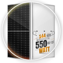 Sistem Solar 550W Watt Güneş Paneli Monokristal 144 Hücre Solar Panel