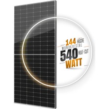 Sistem Solar Güneş Paneli Half Cut 540 Watt Monokristal Perc 144 Hücreli Solar Panel