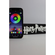 Domini Harry Potter - Rgb LED Işıklı 3 Boyutlu Tabela - 20CM x 7cm x 2cm (Bluetooth Kontrollü)