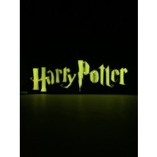 Domini Harry Potter - Rgb LED Işıklı 3 Boyutlu Tabela - 20CM x 7cm x 2cm (Bluetooth Kontrollü)