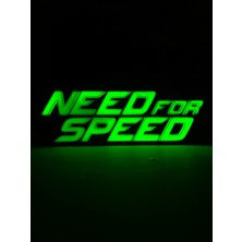 Domini Need For Speed - Rgb LED Işıklı 3 Boyutlu Tabela - 20CM x 7cm x 2cm (Bluetooth Kontrollü)