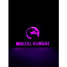 Domini Mortal Kombat - Rgb LED Işıklı 3 Boyutlu Tabela - 20CM x 13CM x 2cm (Bluetooth Kontrollü)